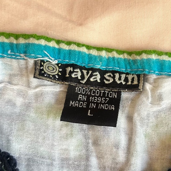 Raya Sun Indie Boho Cotton Sundress – Size Large - Picture 5 of 5